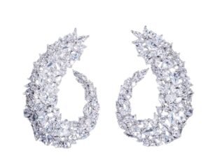 Elegant Silver-Plated Drop Earrings for Women – Sparkling Cubic Zirconia Floral Design, Perfect for Brides and Wedding Occasions